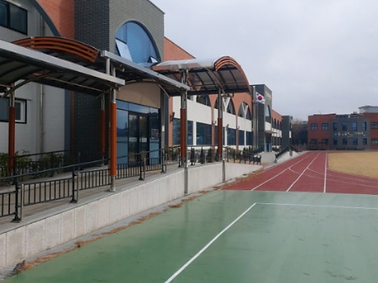 제주 한림여중 외부 누수